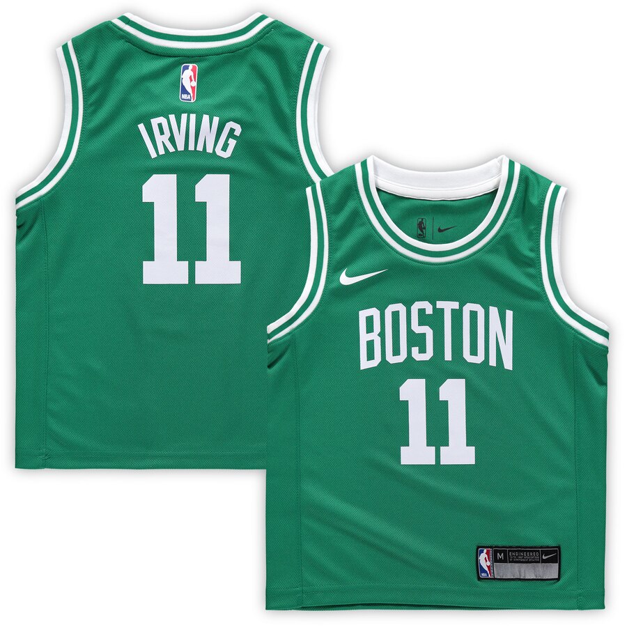 Men's Boston Celtics Kyrie Irving #11 Preschool Replica Nike Icon Edition Kelly Green Jersey 2401RYJZ
